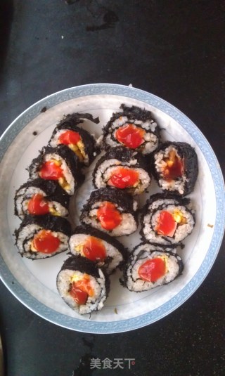 芝麻甜辣蛋腿寿司的做法