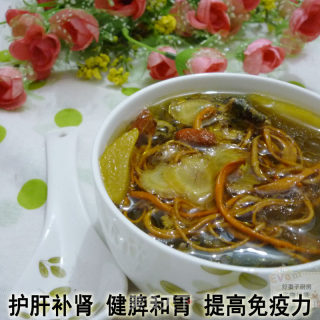 西洋参虫草花煲鸡的做法