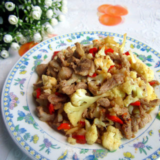 花菜炒肉的做法