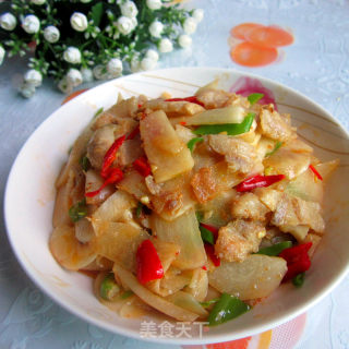 凉茹炒肉的做法