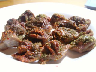 香嫩烤鸡胗的做法