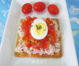 快速营养早餐***【火腿吞拿苏打饼】的做法