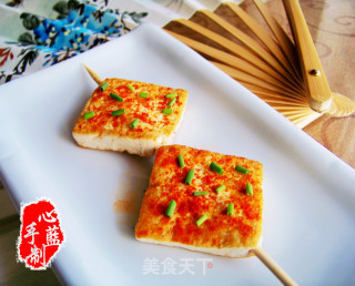心蓝手制私房菜【铁板香烤豆腐】——笑着流泪