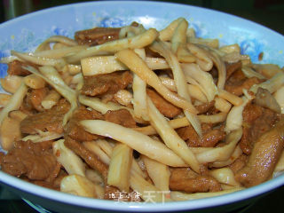 鲍菇肉片的做法