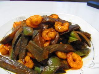 虾仁扒茄条的做法