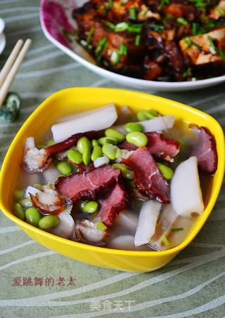 腊肉毛豆炖莲藕的做法