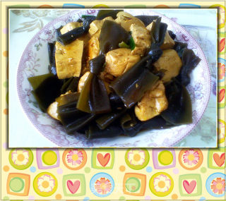 海带结烧豆腐的做法