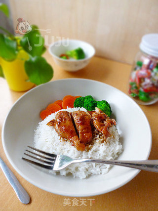 蜜汁鸡腿饭的做法