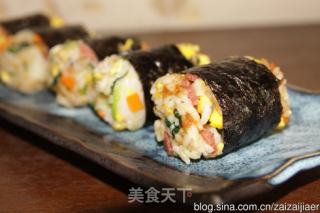 培根菠菜肉松卷的做法