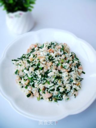 韭菜虾仁芙蓉蛋的做法