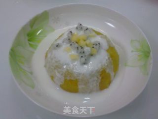 鲜果奶香红薯泥的做法