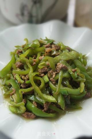 青椒炒肉末的做法