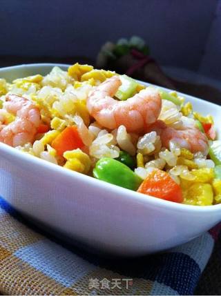 虾仁炒饭的做法