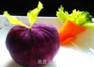 紫薯茶巾绞的做法