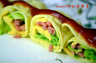 快手早餐-【芝士鸡蛋卷】的做法