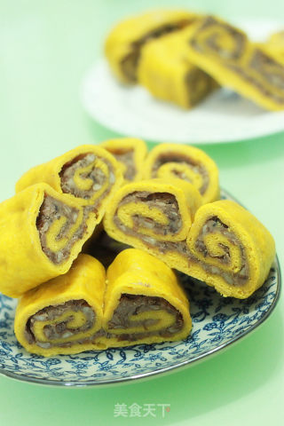 南瓜豆沙卷的做法