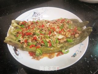 肉末堆秋茄的做法