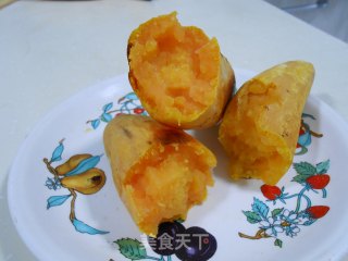 热气腾腾香甜美味的烤地瓜的做法
