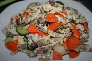 菌菇滑蛋的做法