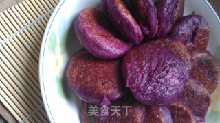 奶香紫薯饼的做法