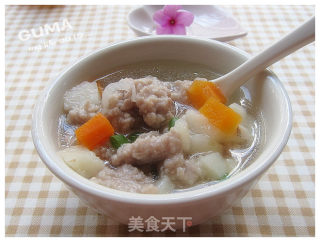 马蹄肉球汤的做法