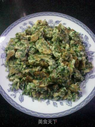 韭菜花裹鸡蛋的做法