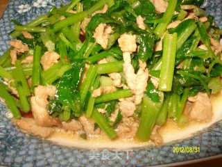 芹菜炒肉丝的做法