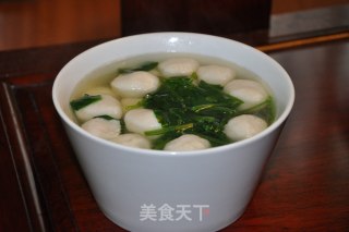菠菜鱼丸汤的做法