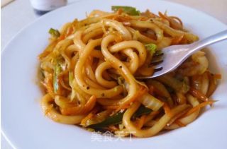 素食主义—素炒乌冬面的做法