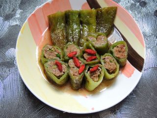 酿肉馅虎皮尖椒的做法