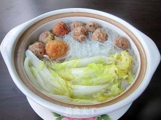 娃娃菜莲藕肉丸汤的做法
