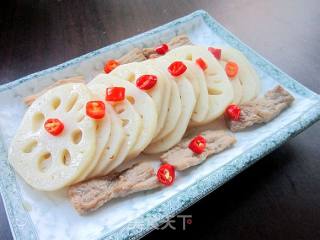 莲藕肉片的做法
