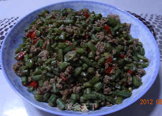 豇豆炒肉末的做法