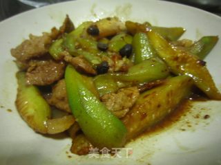豉香肉片炒丝瓜的做法