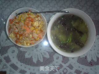虾仁蛋炒饭的做法