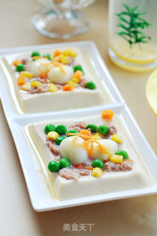 彩色豆腐蒸的做法