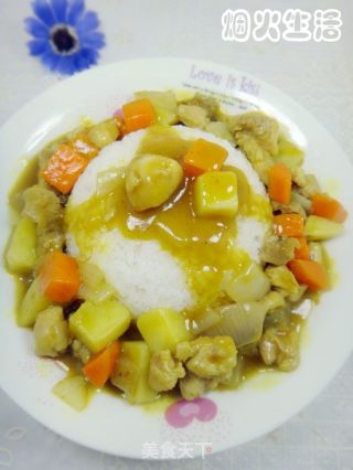 鸡腿土豆咖喱盖饭的做法