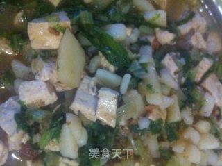 小白菜烩豆腐的做法