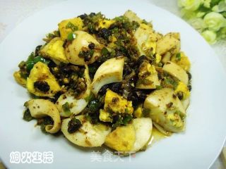 青椒豉香鸡蛋的做法