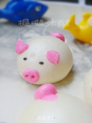 “萌”动你的心——小猪水果包的做法