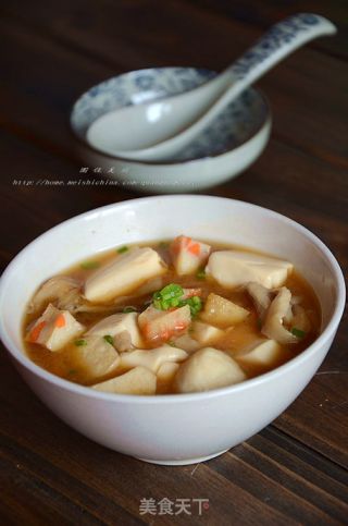 平菇豆腐味噌汤的做法