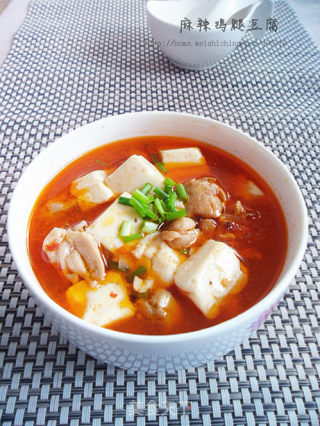 【麻辣鸡腿豆腐】的做法