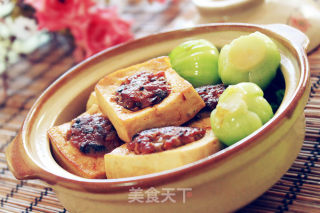 香菇肉末蒸酿豆腐的做法