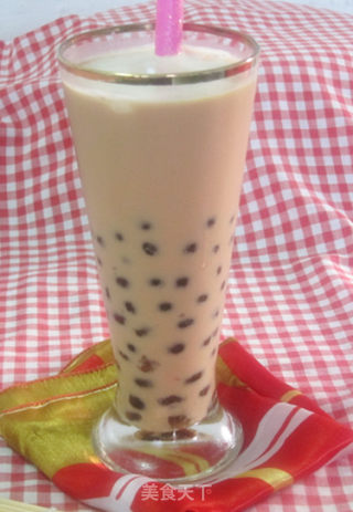 让同学们停不了口の【粉圆奶茶】的做法
