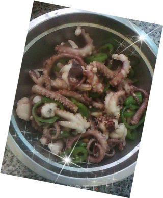 尖椒八爪鱼的做法