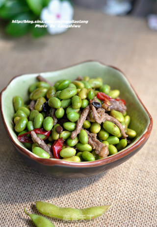 肉丝炒毛豆的做法