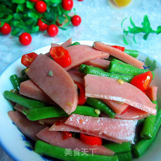 火腿烧豆角的做法