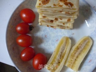 奶香蕉饼的做法