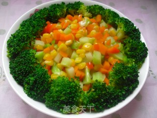 西兰花彩蔬小炒的做法