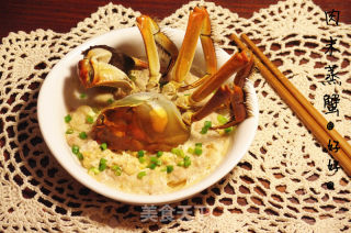 金秋时令菜。。。肉末蒸蟹的做法